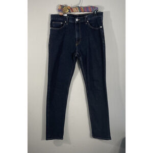 &Denim Slim Fit Jeans Mens Size 33 X 31 (32x32 tag) Dark Wash Blue Denim Pants